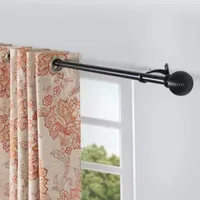 Deco Window 2-Pack Ribbed Ball 1 Curtain Rod