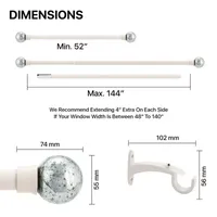 Deco Window Mercury Ball 1 Curtain Rod