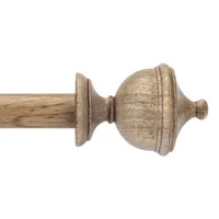 Deco Window Wooden Urn 1 Curtain Rod