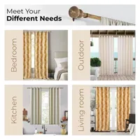 Deco Window Wooden Urn 1 Curtain Rod