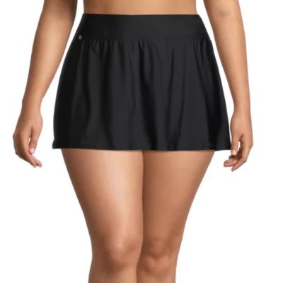 ZeroXposur Womens Comfort Waistband Swim Skirt Plus