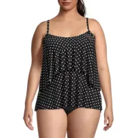 Sonnet Shores Dots Tankini Swimsuit Top Plus