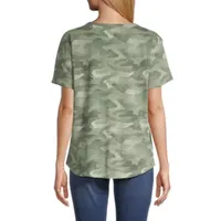 a.n.a Womens Round Neck Short Sleeve T-Shirt