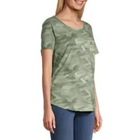 a.n.a Womens Round Neck Short Sleeve T-Shirt