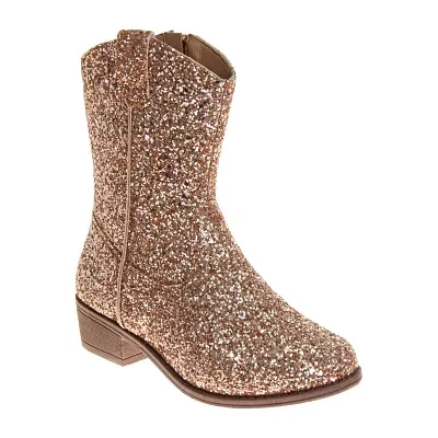 Kensie Little & Big  Girls Block Heel Cowboy Boots