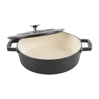 BABISH Cast Iron 3-qt. Braising Pan with Lid