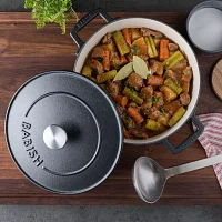 BABISH Cast Iron 3-qt. Braising Pan with Lid