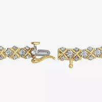Womens CT. T.W. Lab Grown White Diamond 10K Gold Tennis Bracelet
