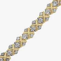 Womens CT. T.W. Lab Grown White Diamond 10K Gold Tennis Bracelet