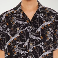 Forever 21 Mens Short Sleeve Camouflage Button-Down Shirt