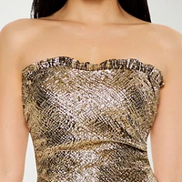 Forever 21 Metallic Womens Fit + Flare Dress Juniors