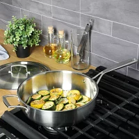 BABISH Stainless Steel Tri-Ply 5-qt. Saute Pan with Lid