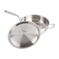 BABISH Stainless Steel Tri-Ply 5-qt. Saute Pan with Lid