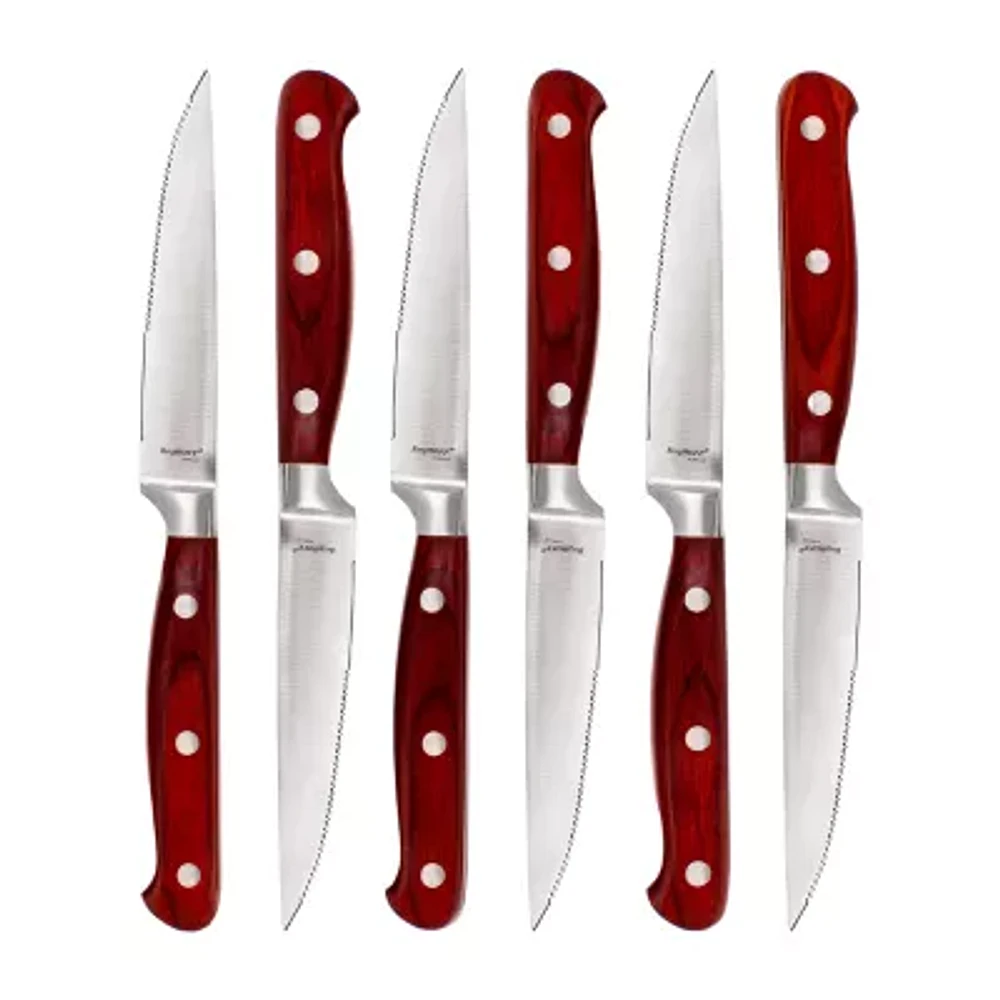 BergHOFF Pakka Wood Stainless Steel -pc. Steak Knife Set