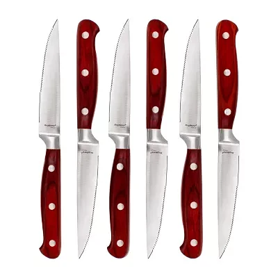 BergHOFF Pakka Wood Stainless Steel -pc. Steak Knife Set