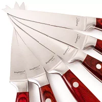 BergHOFF Pakka Wood Stainless Steel -pc. Steak Knife Set with Wood Case