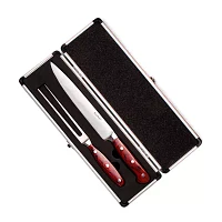 BergHOFF Pakka Wood Stainless Steel 15-pc. Carving Knife Set with Case