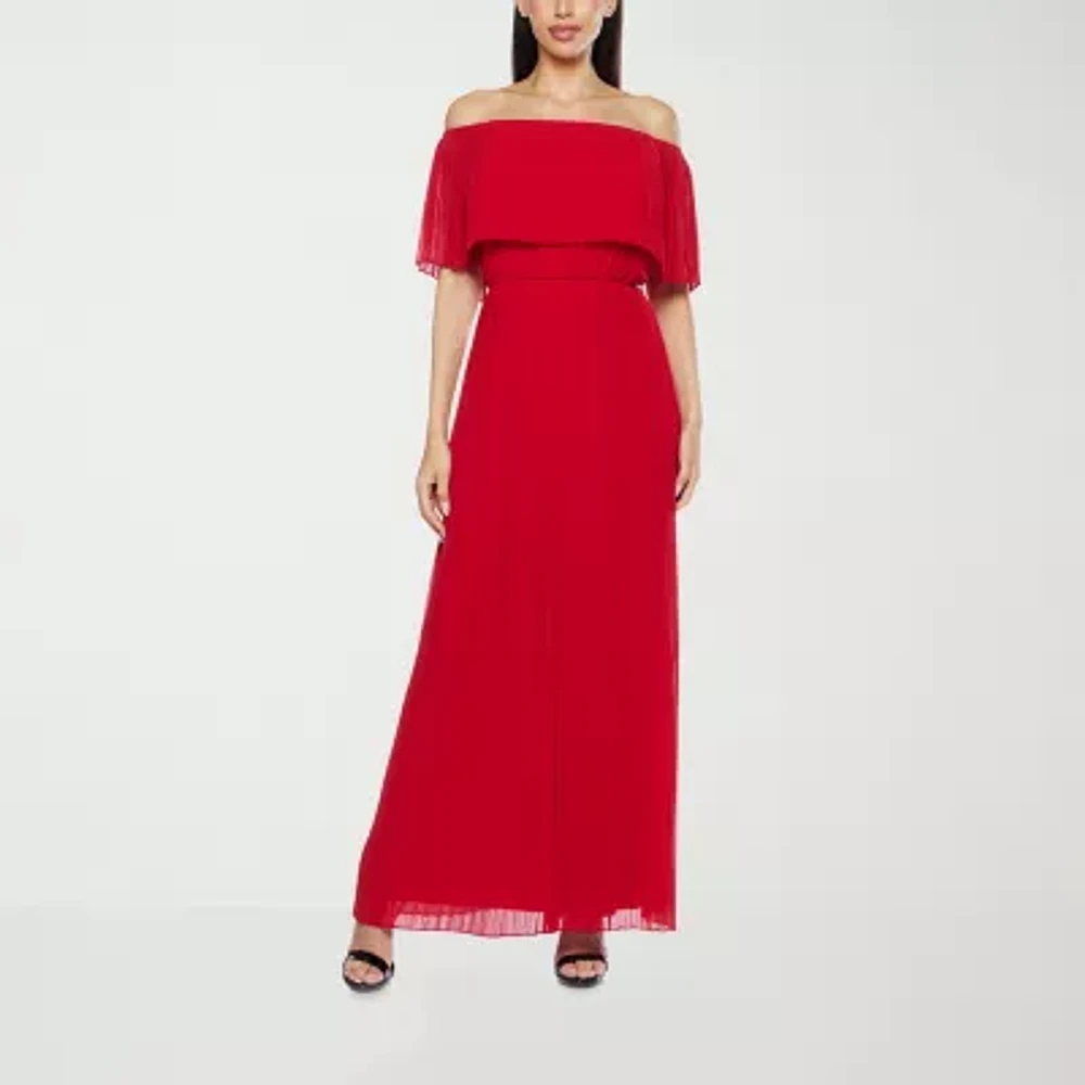 Premier Amour Off The Shoulder Womens Maxi Dress