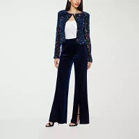 Premier Amour Sequin Lightweight Womens Cropped Jacket