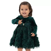 Rare Editions Baby Girls Long Sleeve A-Line Dress