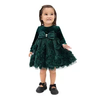 Rare Editions Baby Girls Long Sleeve A-Line Dress