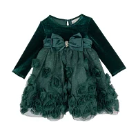 Rare Editions Baby Girls Long Sleeve A-Line Dress