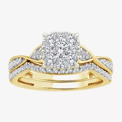 Womens / CT. T.W. Natural White Diamond 10K Gold Bridal Set