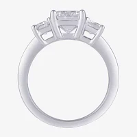 Love Lives Forever (F / Si2) Womens 4 CT. T.W. Lab Grown White Diamond 14K Gold 3-Stone Engagement Ring