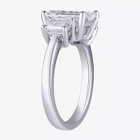 Love Lives Forever (F / Si2) Womens 4 CT. T.W. Lab Grown White Diamond 14K Gold 3-Stone Engagement Ring