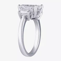 Love Lives Forever (F / Si2) Womens 4 CT. T.W. Lab Grown White Diamond 10K Gold 3-Stone Engagement Ring