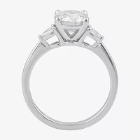 Love Lives Forever (G / I1) Womens 1 1/5 CT. T.W. Lab Grown White Diamond 10K Gold Round 3-Stone Engagement Ring