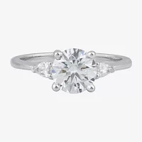 Love Lives Forever (G / I1) Womens 1 1/5 CT. T.W. Lab Grown White Diamond 10K Gold Round 3-Stone Engagement Ring