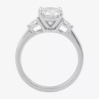 Love Lives Forever (G / I1) Womens 1 1/5 CT. T.W. Lab Grown White Diamond 14K Gold Round 3-Stone Engagement Ring