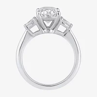 Love Lives Forever (G / I1) Womens 1 1/5 CT. T.W. Lab Grown White Diamond 14K Gold Round 3-Stone Engagement Ring