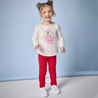 Okie Dokie Toddler & Little Girls Round Neck Long Sleeve Graphic T-Shirt