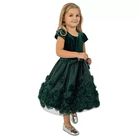 Rare Editions Toddler Girls Short Sleeve Fit + Flare Dress