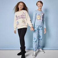 Little & Big Girls Crew Neck Long Sleeve Hello Kitty Pullover Sweater