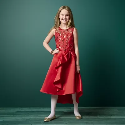 Rare Editions Big Girls Embellished Sleeveless Fit + Flare Dress