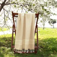 Linum Home Textiles Luxe Herringbone 38x69 Beach Towel