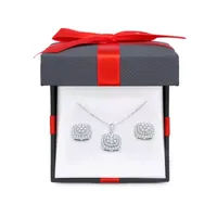 Diamond Blossom 2 CT. T.W. Natural White Diamond Sterling Silver 2-pc. Jewelry Set