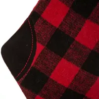 Glitzhome Black & Red Buffalo Plaid Christmas Stocking