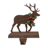 Glitzhome Wooden & Metal Reindeer Christmas Stocking Holder