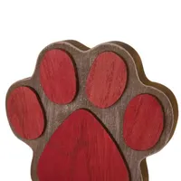 Glitzhome Wooden & Metal Paw Christmas Stocking Holder