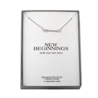 Diamond Accent "New Beginnings" Womens Diamond Accent Natural White Diamond Sterling Silver Pendant Necklace