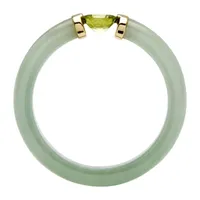 5MM Genuine Jade 10K Gold Band