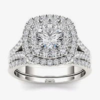 2 CT.T.W. Natural Diamond 14K White Gold Bridal Set