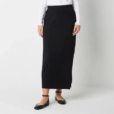 Liz Claiborne Womens Mid Rise Maxi Skirt