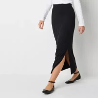 Liz Claiborne Womens Mid Rise Maxi Skirt