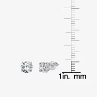 Premier Collection 1 CT. T.W. Natural Diamond Round-cut Stud Earrings 14K Gold