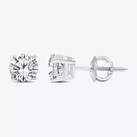 Premier Collection 1 CT. T.W. Natural Diamond Round-cut Stud Earrings 14K Gold